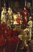 unknow artist Philip I, the Handsome, Conferring the Order of the Golden Fleece on his Son Charles of Luxembourg china oil painting reproduction